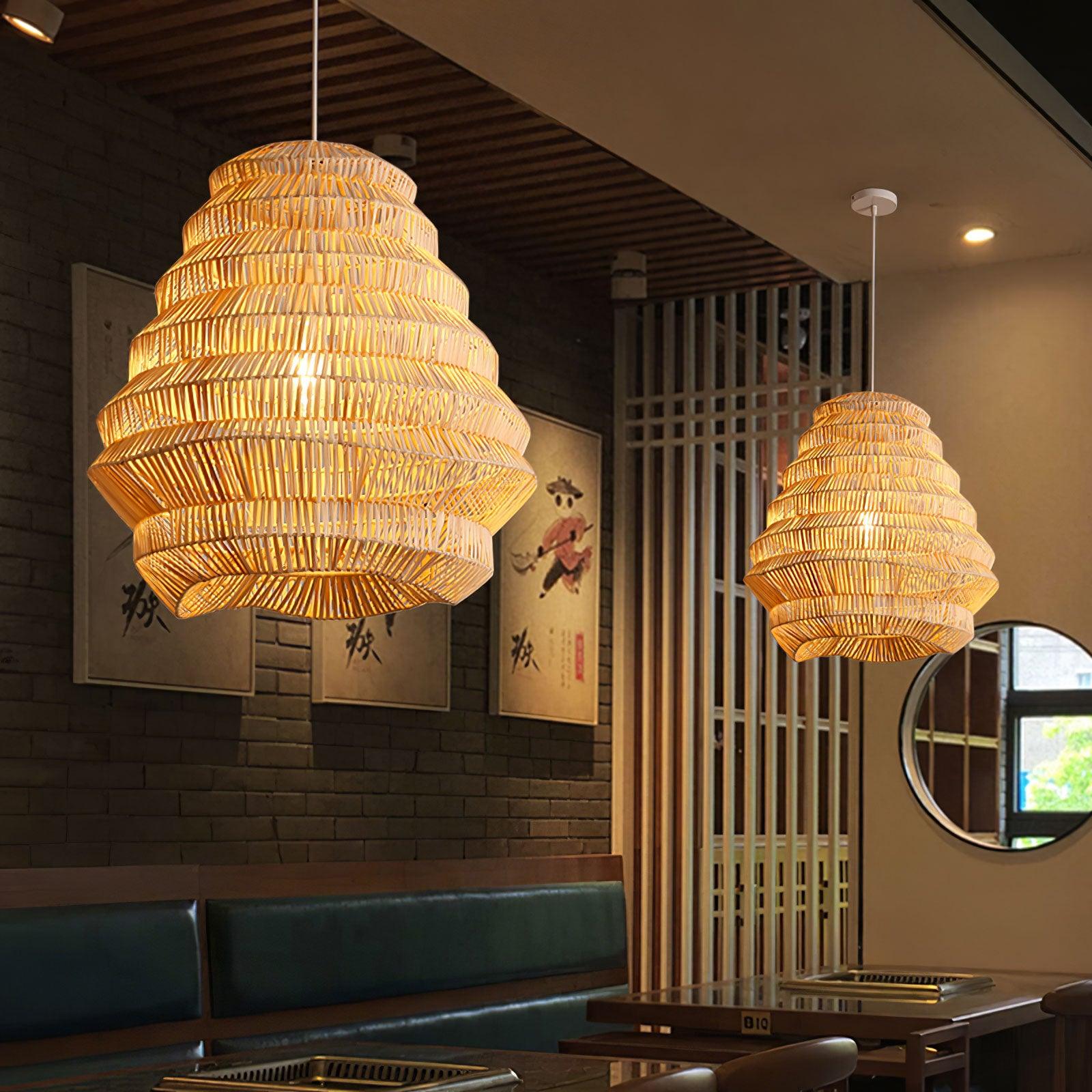 Strata Modern Bamboo Pendant Lamp - Letslighting