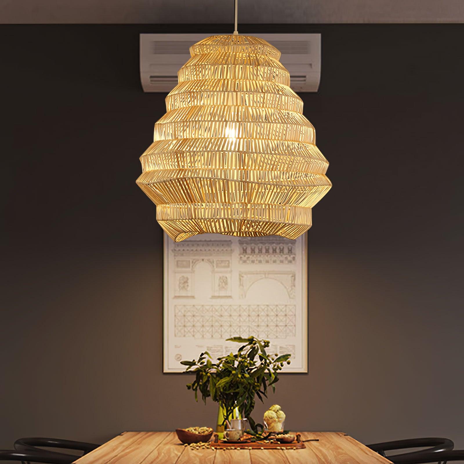 Strata Modern Bamboo Pendant Lamp - Letslighting
