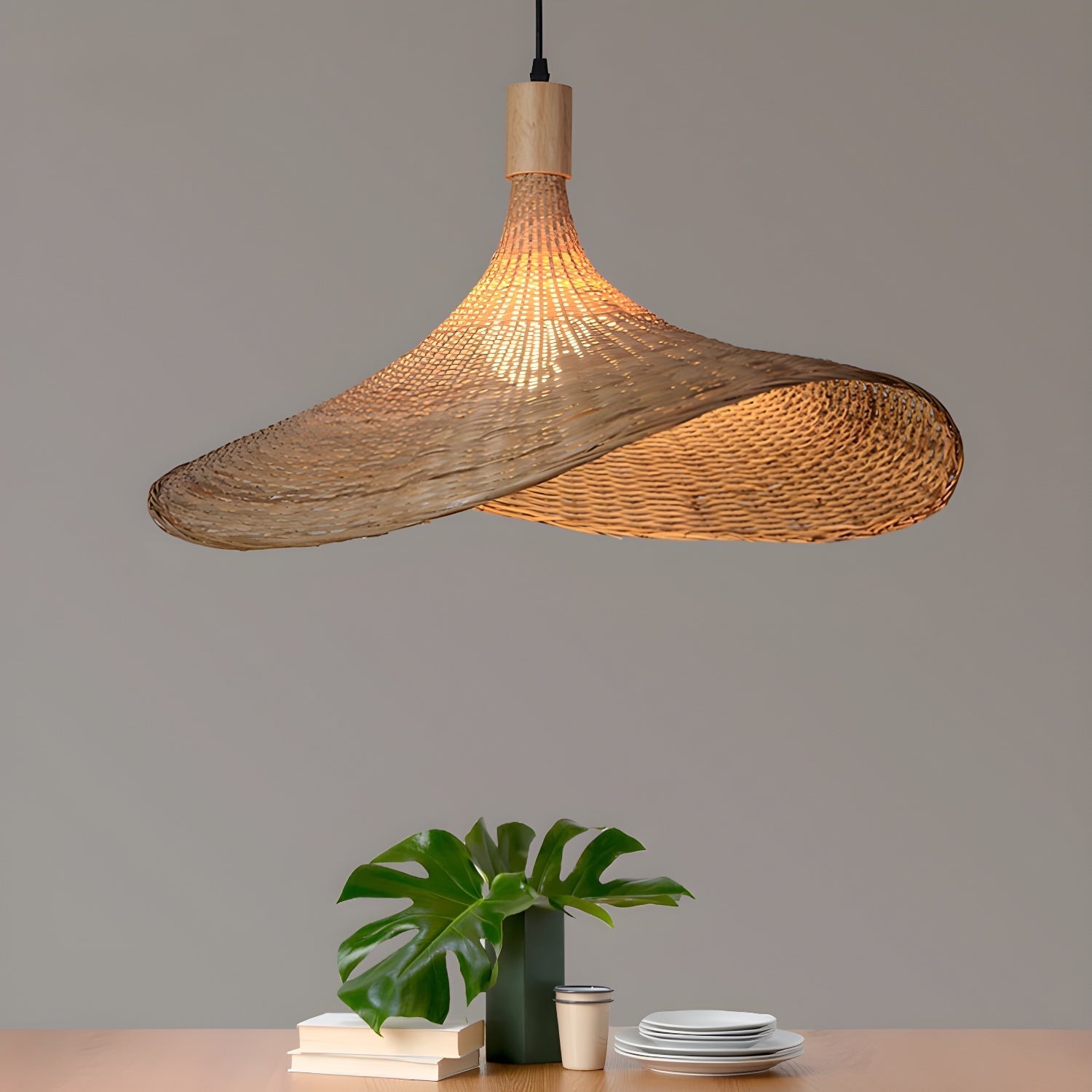 Marona Rattan Vintage Pendant Light - Letslighting