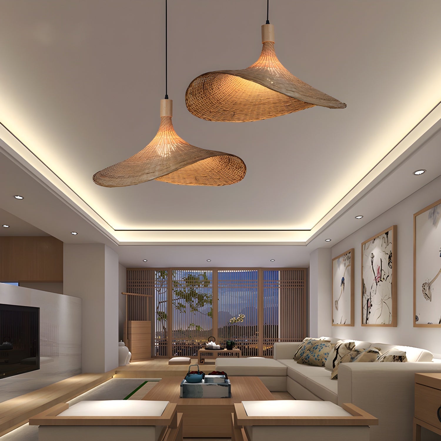 Marona Rattan Vintage Pendant Light - Letslighting