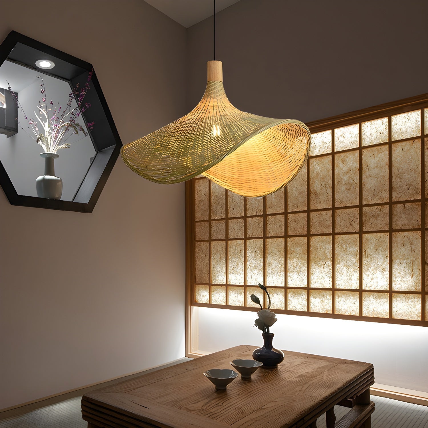 Marona Rattan Vintage Pendant Light - Letslighting