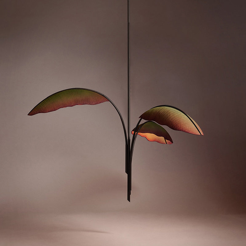 Rauduvyu Modern Minimalist Leaf Black Chandelier - Letslighting