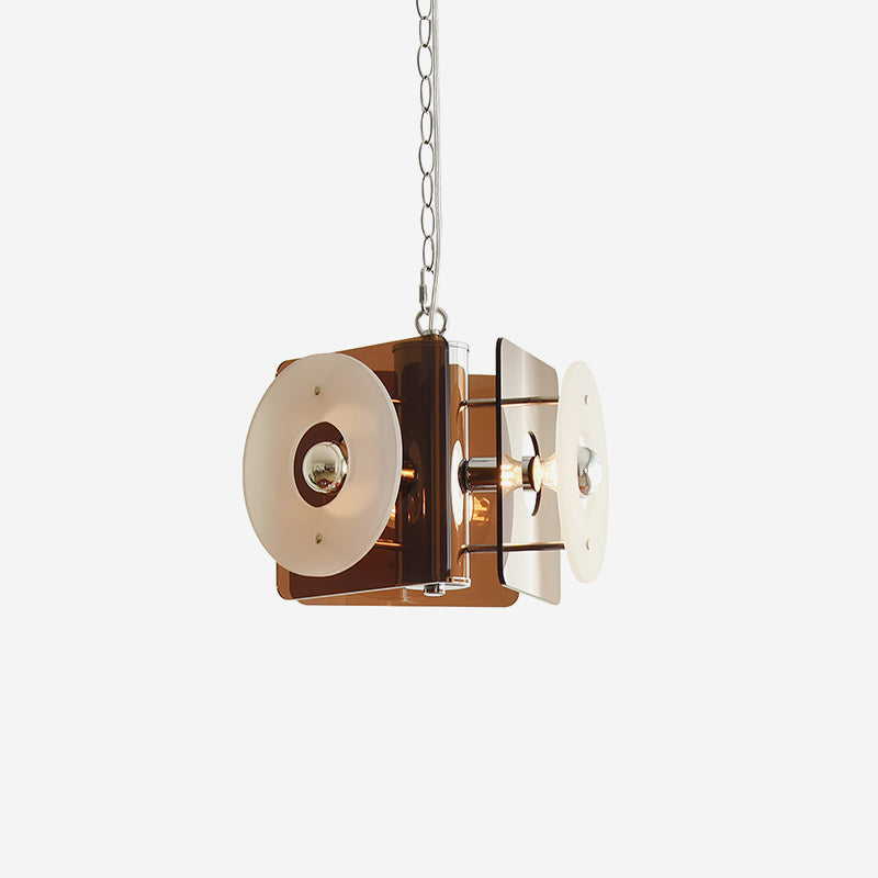 Basira Pendant Lamp Geometric Acrylic Amber - Letslighting