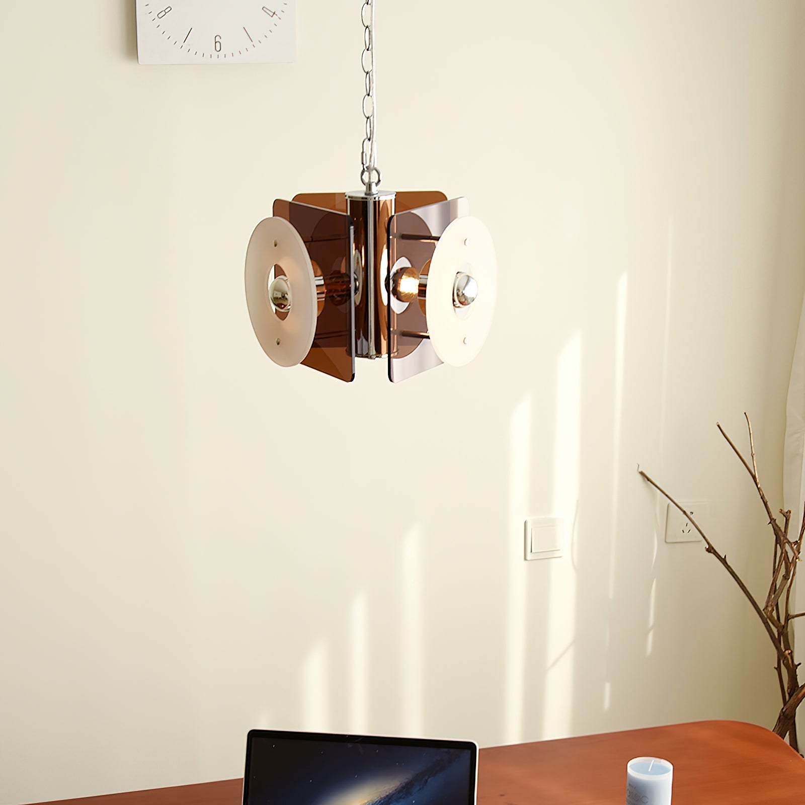 Basira Pendant Lamp Geometric Acrylic Amber - Letslighting