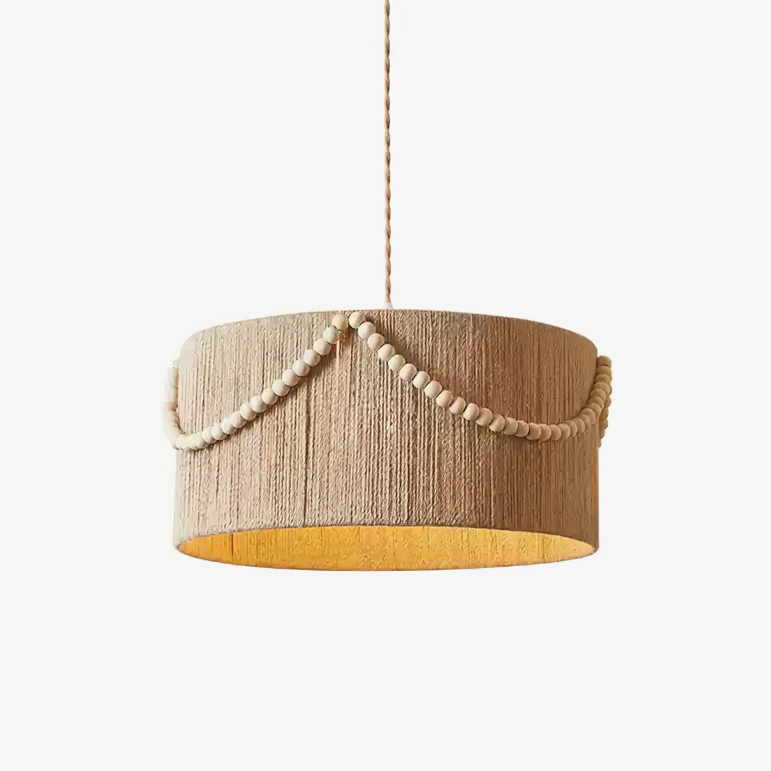 Ershaa Elegance Natural Beaded Boho Pendant Lamp - Letslighting