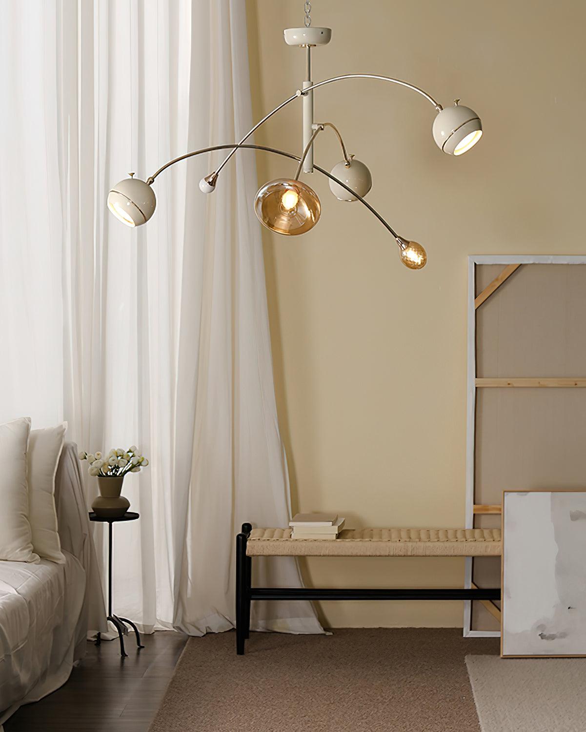 Lustra Chandelier Green Sci-Fi Elegant - Letslighting