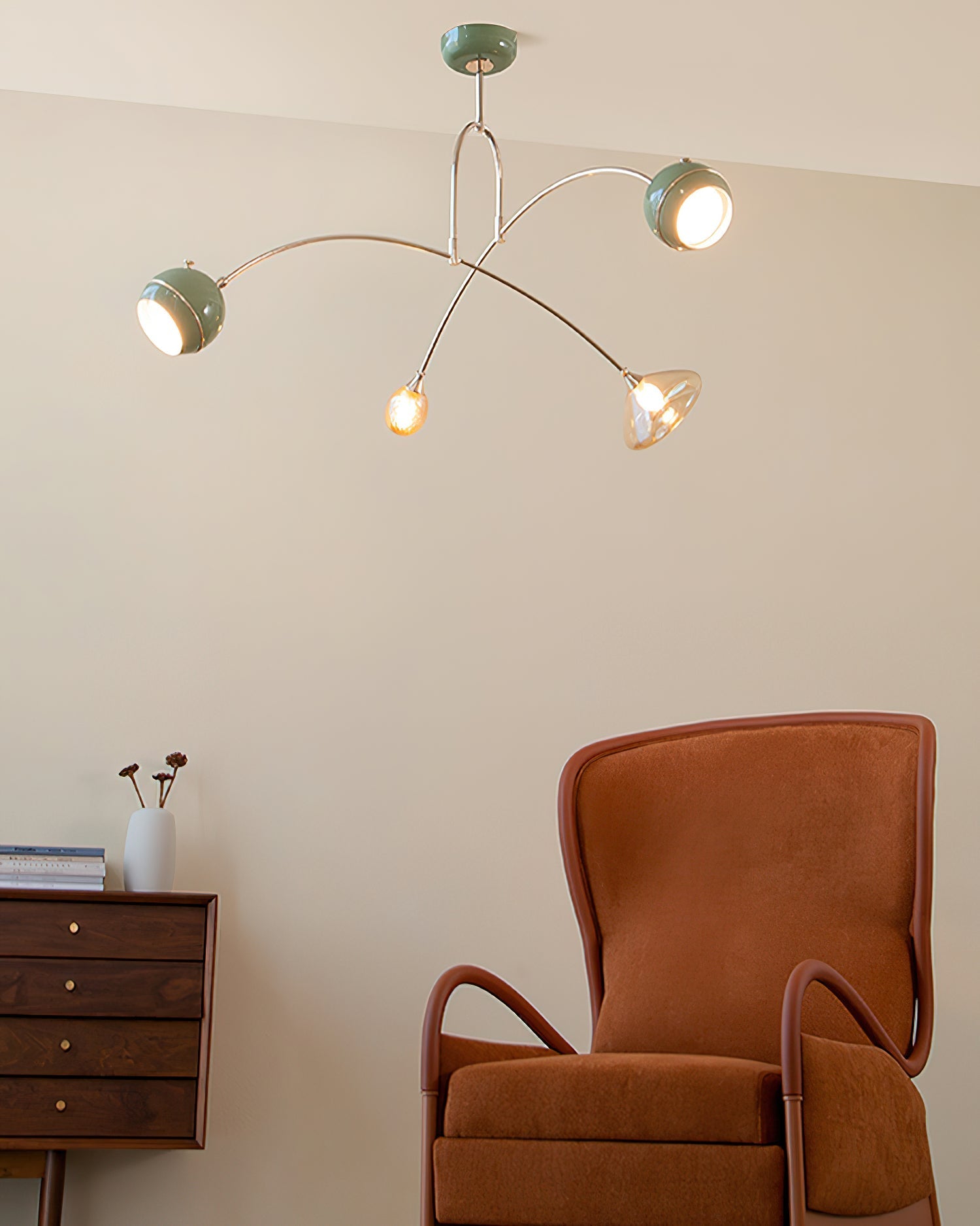Lustra Chandelier Green Sci-Fi Elegant - Letslighting