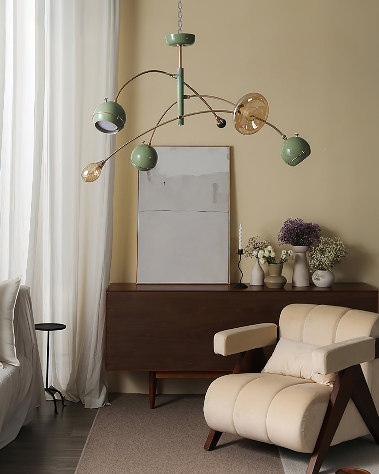 Lustra Chandelier Green Sci-Fi Elegant - Letslighting
