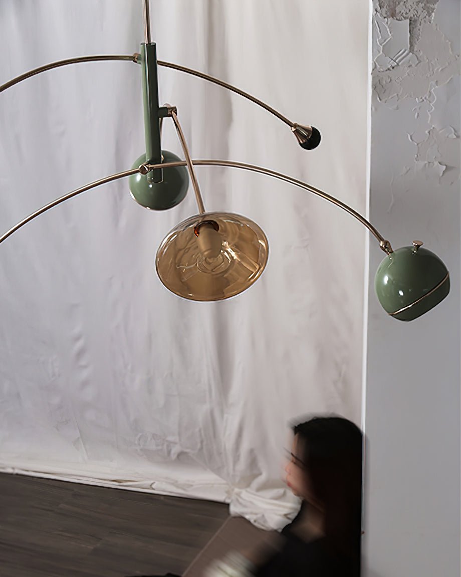 Lustra Chandelier Green Sci-Fi Elegant - Letslighting