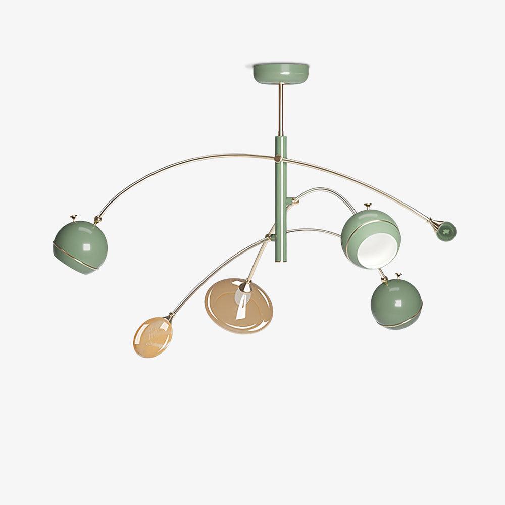 Lustra Chandelier Green Sci-Fi Elegant - Letslighting