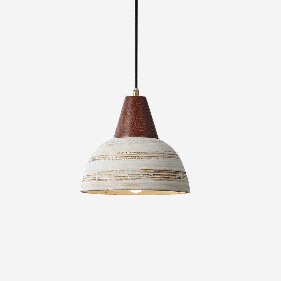 Pendant Lamp Textured Ceramic Shade Tapered Nordic Minimalist - Letslighting