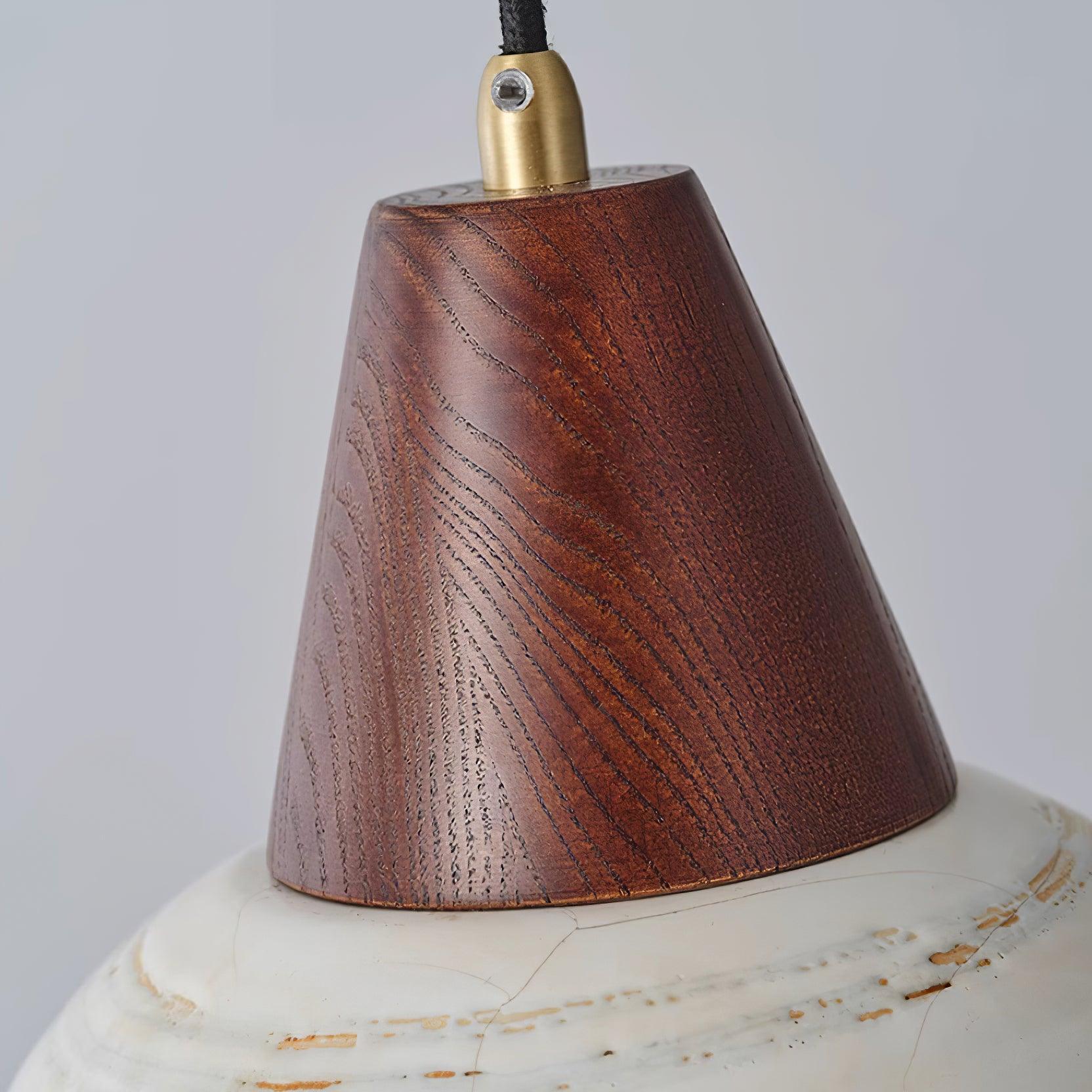 Pendant Lamp Textured Ceramic Shade Tapered Nordic Minimalist - Letslighting