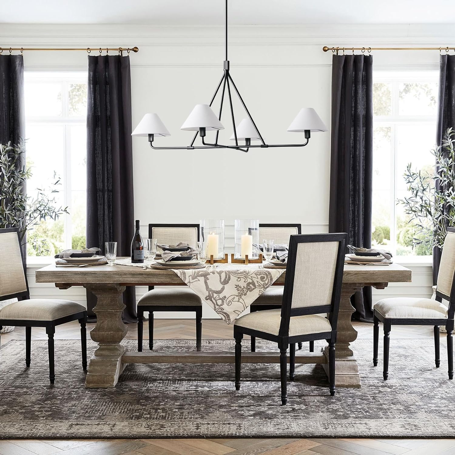 Ornuvyh Vintage Industrial Fabric Chandelier - Letslighting