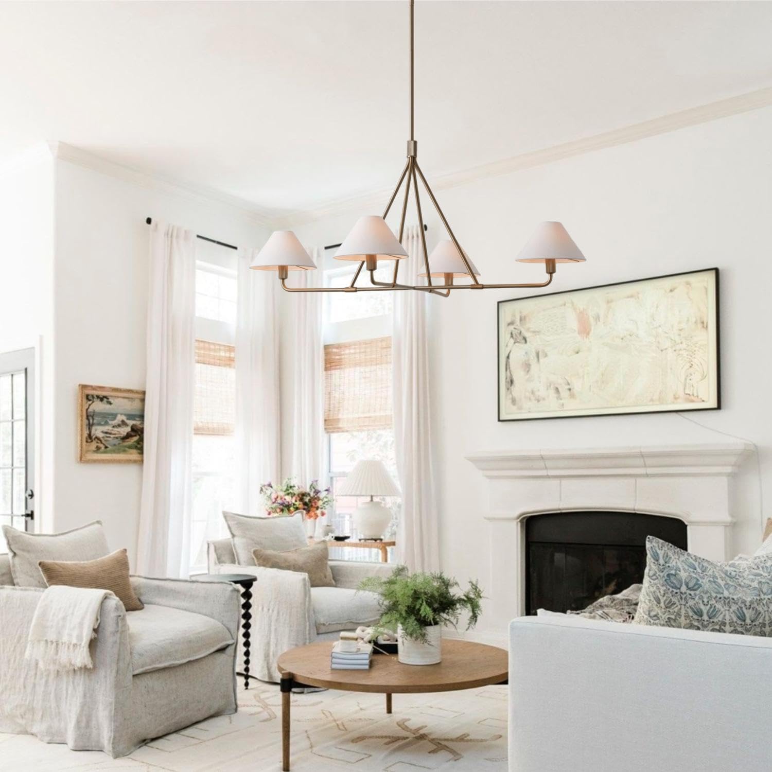 Ornuvyh Vintage Industrial Fabric Chandelier - Letslighting
