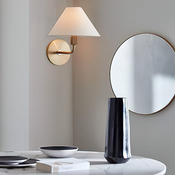 Cisoren Traditional Unique Brass Fabric Wall Lamp - Letslighting