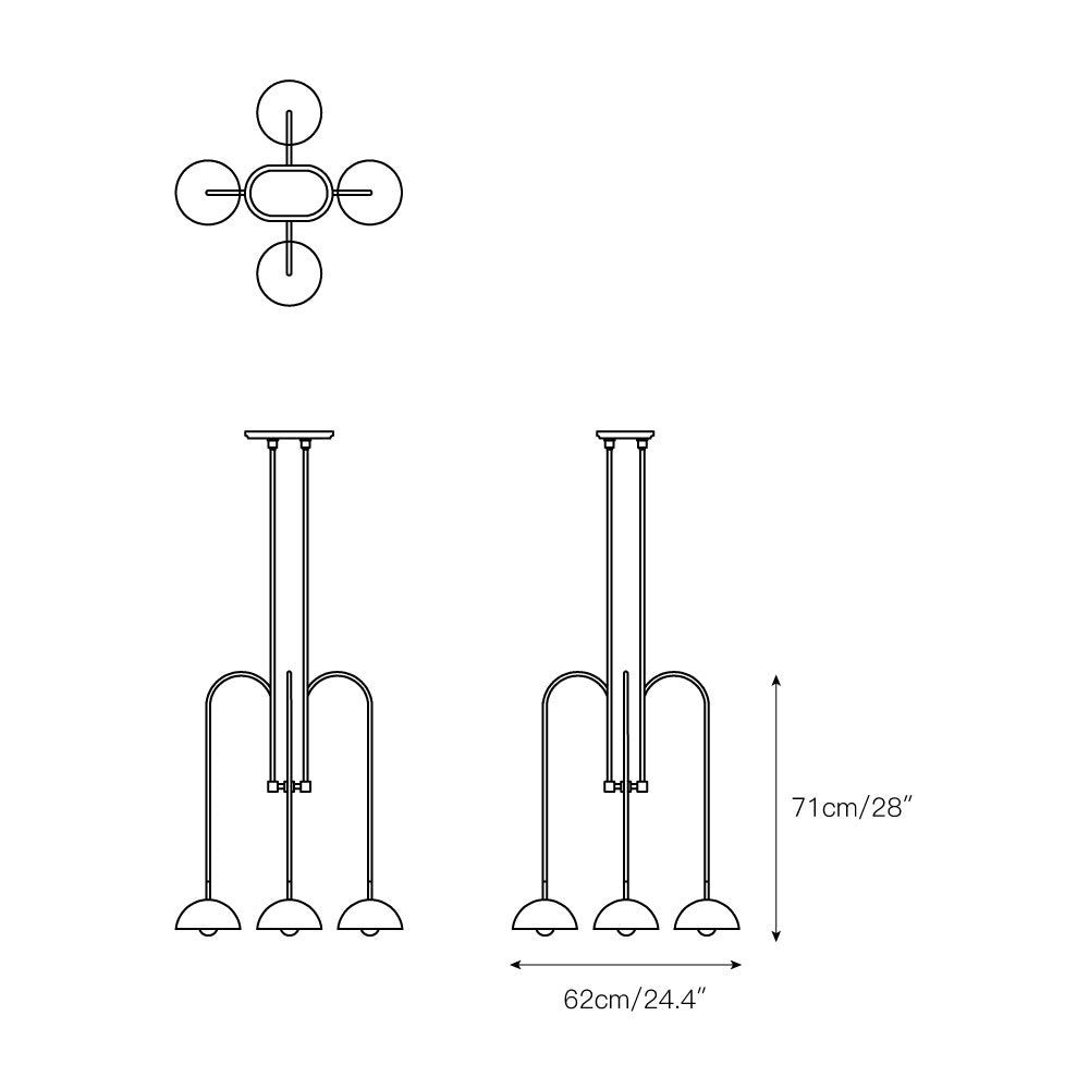 Blikuvyh Vintage Industrial Atelier Brass Chandelier - Letslighting