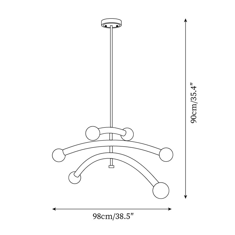 Aurevia Arc Globe Chandelier - Letslighting