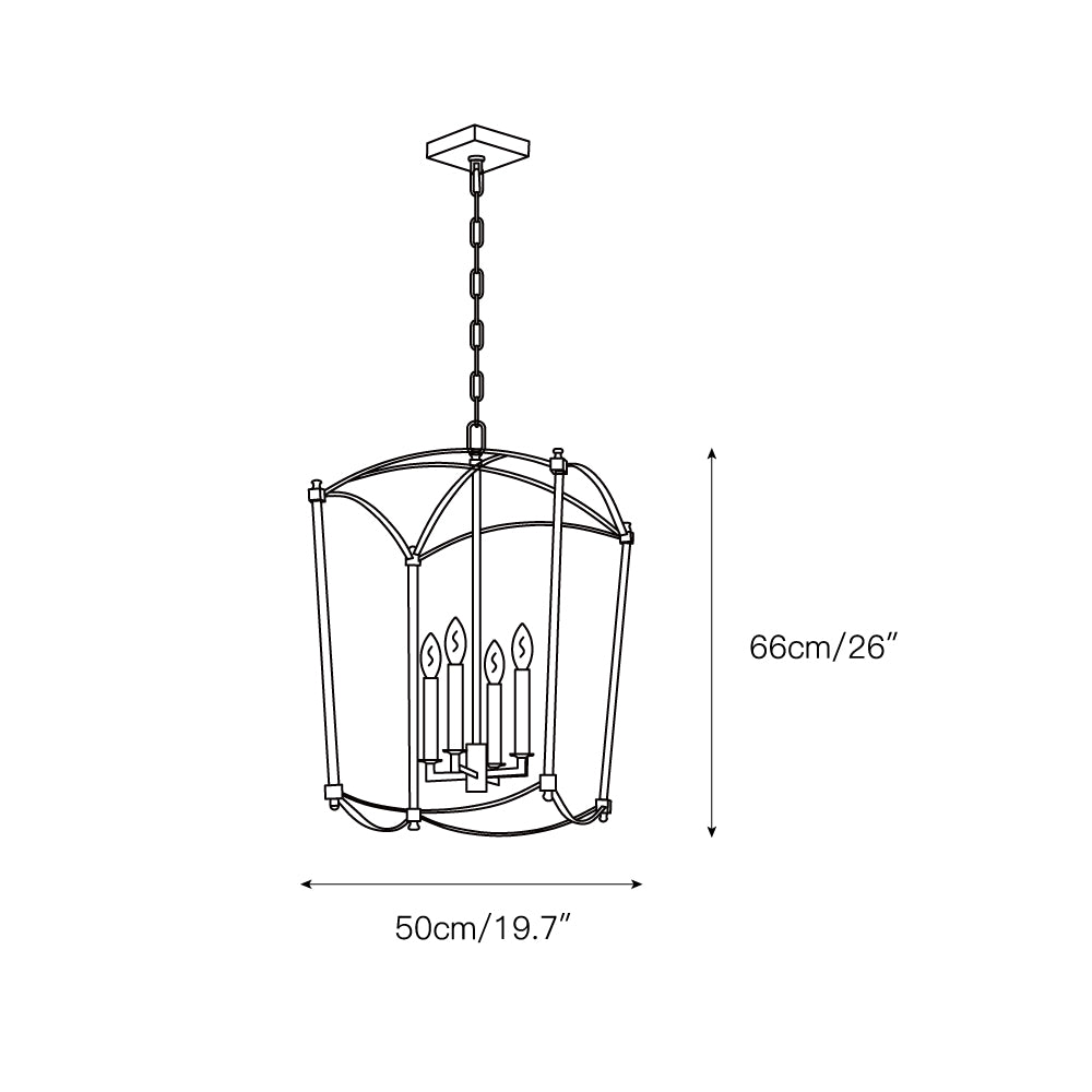 Xenuvyu Modern Minimalist Industrial Black Lantern Pendant Lamp - Letslighting