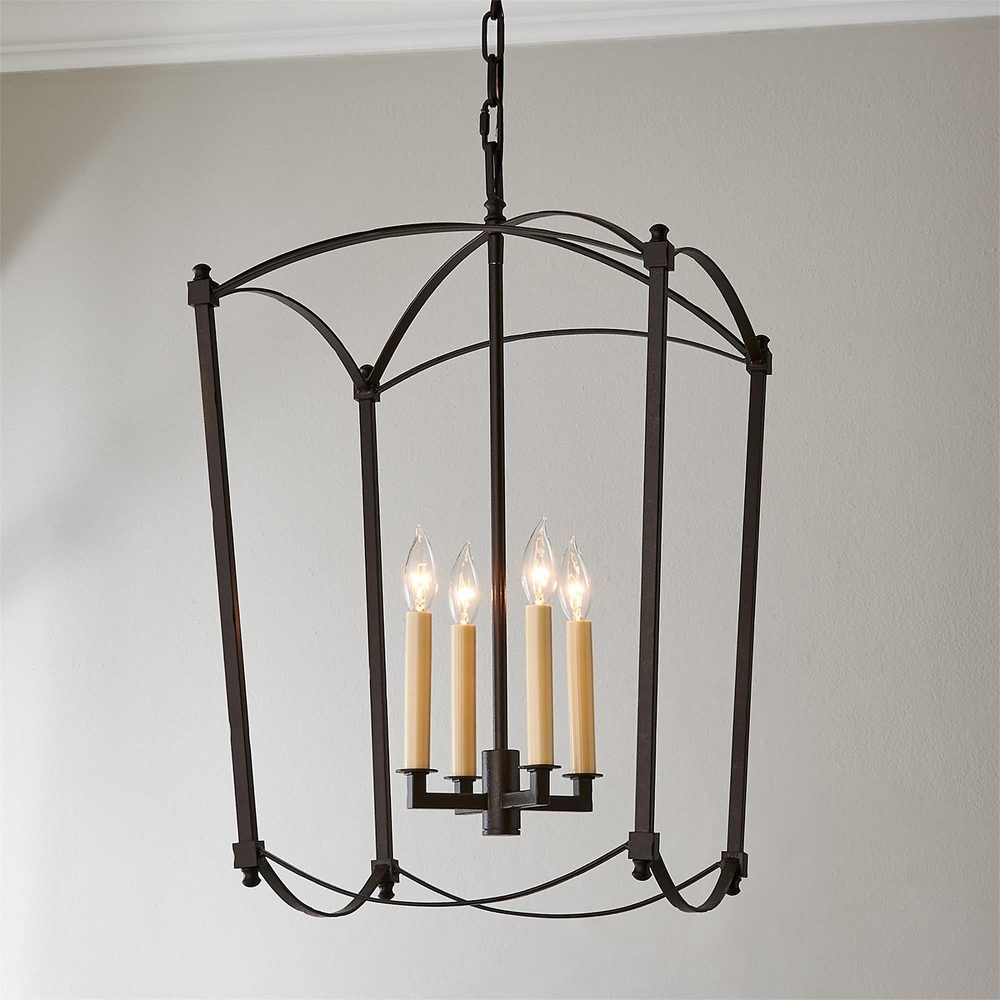 Xenuvyu Modern Minimalist Industrial Black Lantern Pendant Lamp - Letslighting