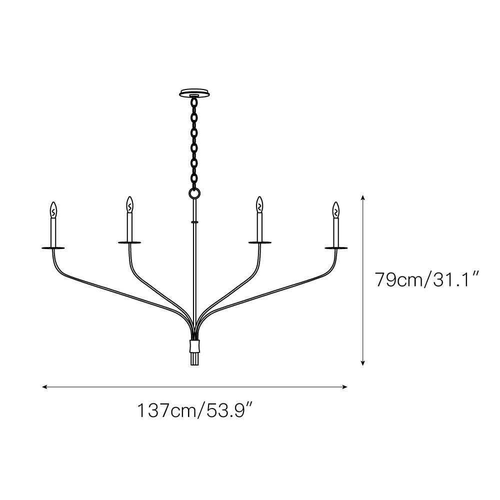 Caeluvyh Vintage Industrial Black Chandelier - Letslighting
