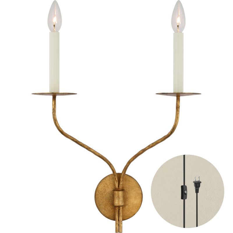 Zoruvyu Modern Minimalist Plug-in Brass Wall Lamp - Letslighting