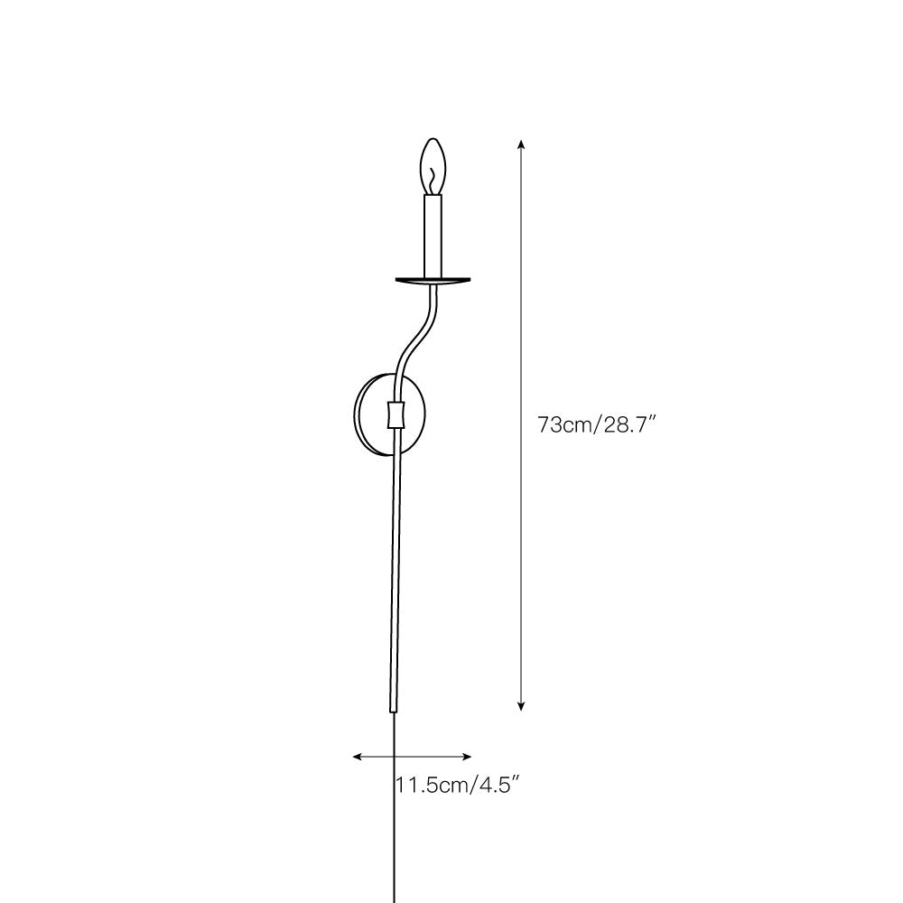 Zoruvyu Modern Minimalist Plug-in Brass Wall Lamp - Letslighting