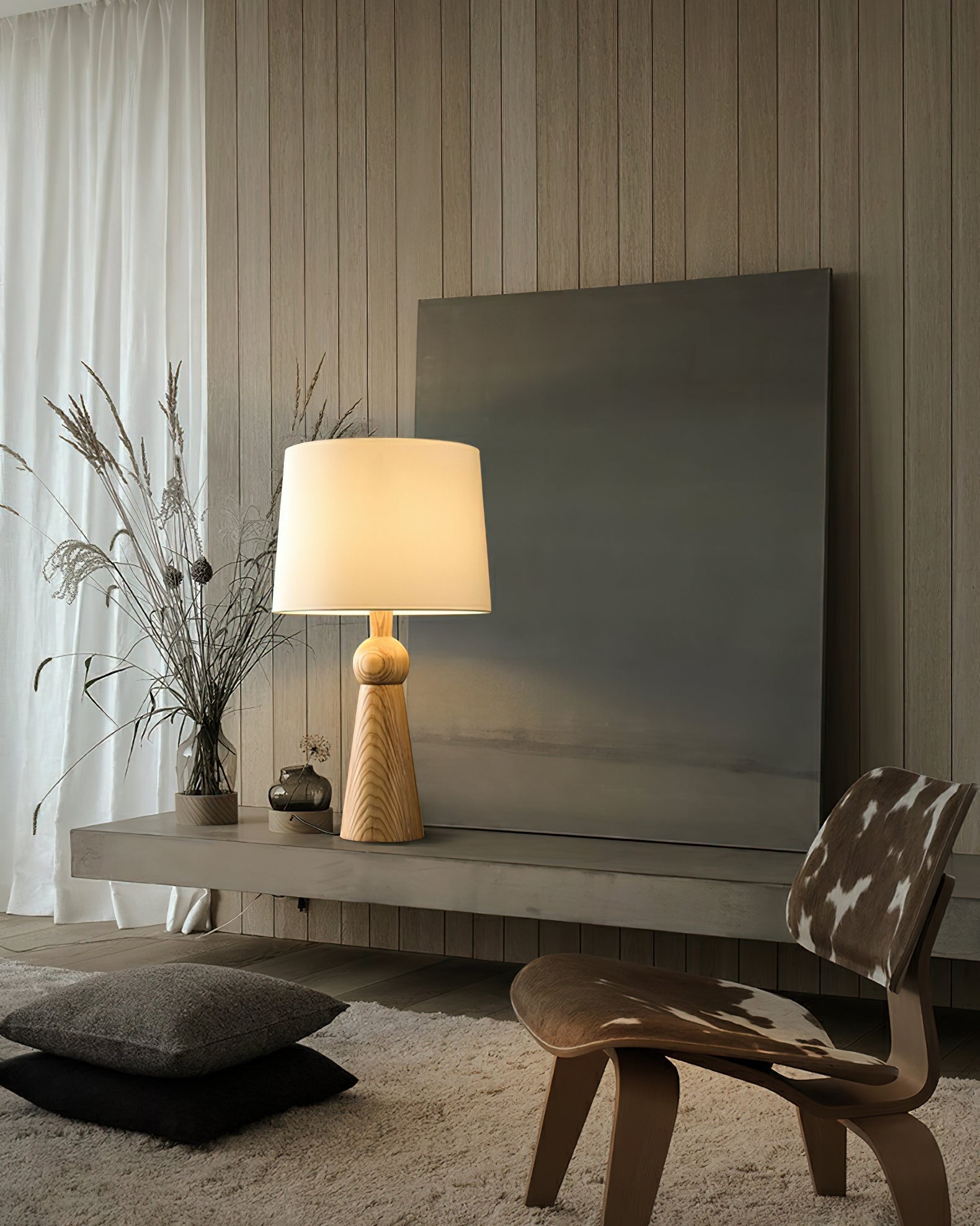Lioria Wood Fabric Table Lamp - Letslighting