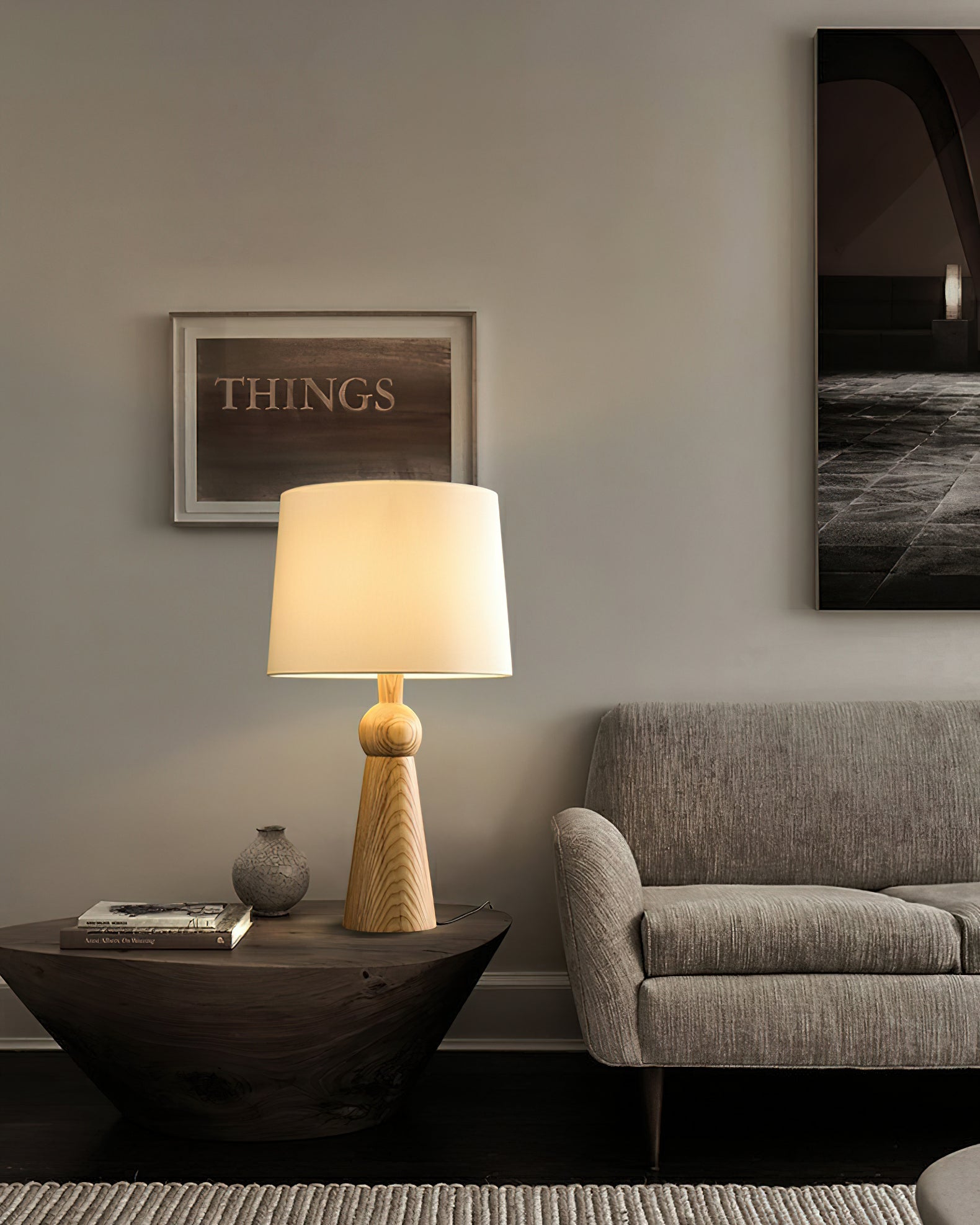 Lioria Wood Fabric Table Lamp - Letslighting