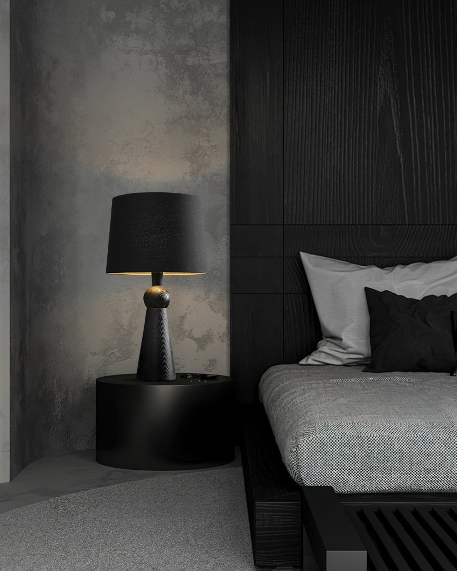 Lioria Wood Fabric Table Lamp - Letslighting