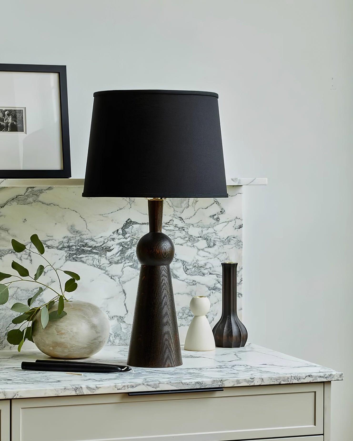 Lioria Wood Fabric Table Lamp - Letslighting