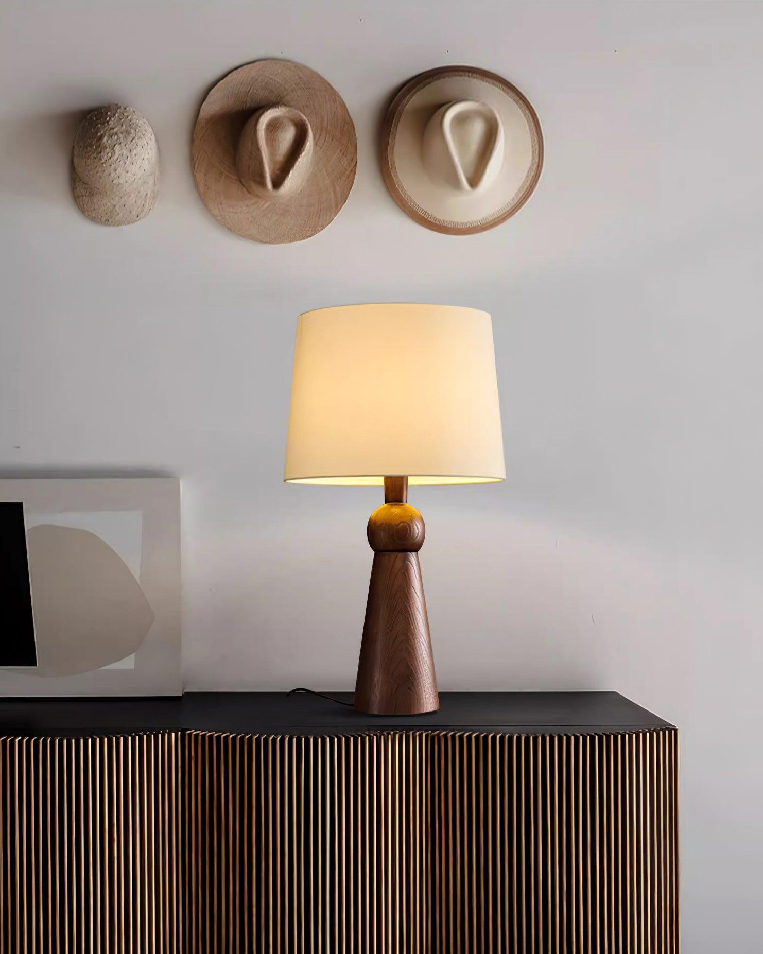 Lioria Wood Fabric Table Lamp - Letslighting