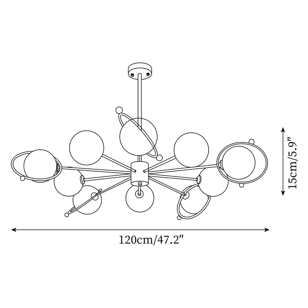 Astra Brass Chandelier Mulit-Head - Letslighting