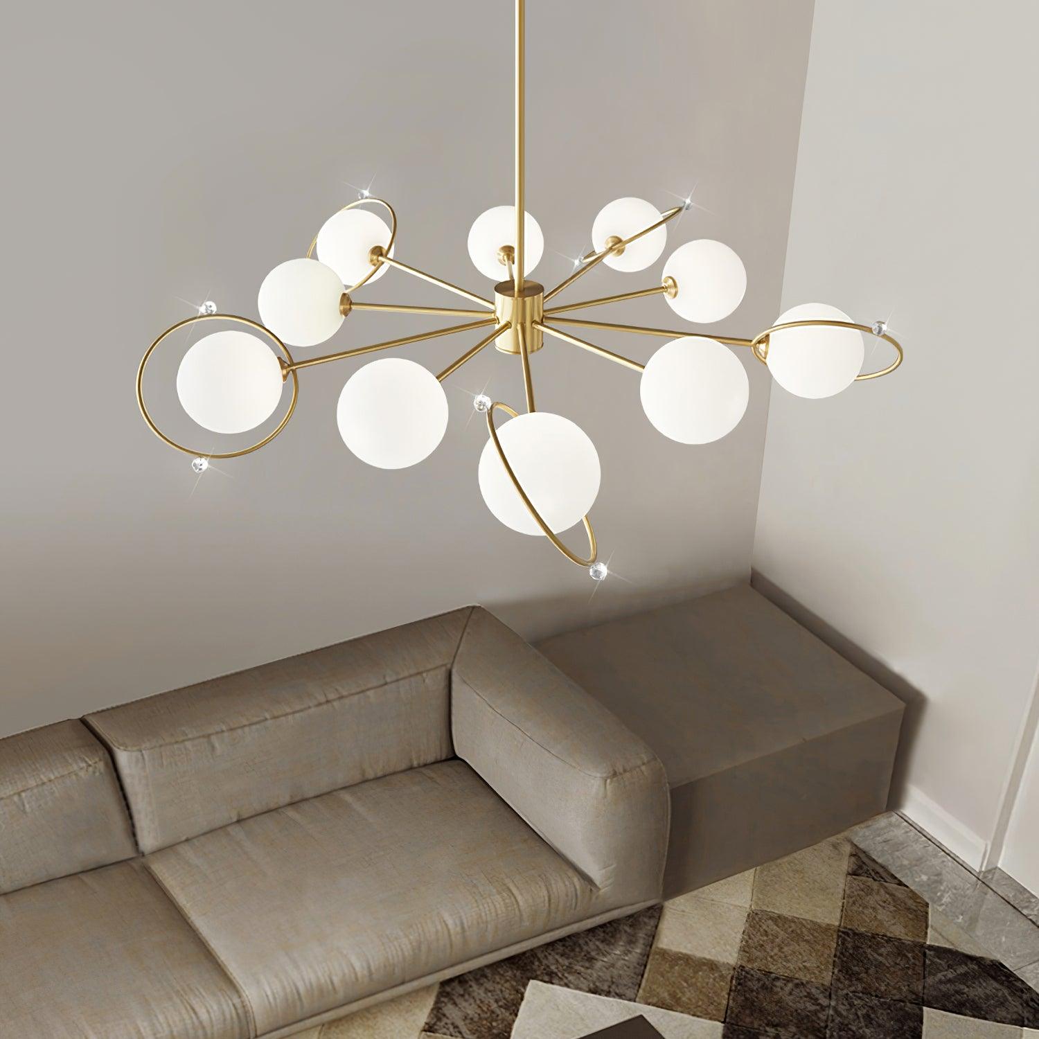 Astra Brass Chandelier Mulit-Head - Letslighting