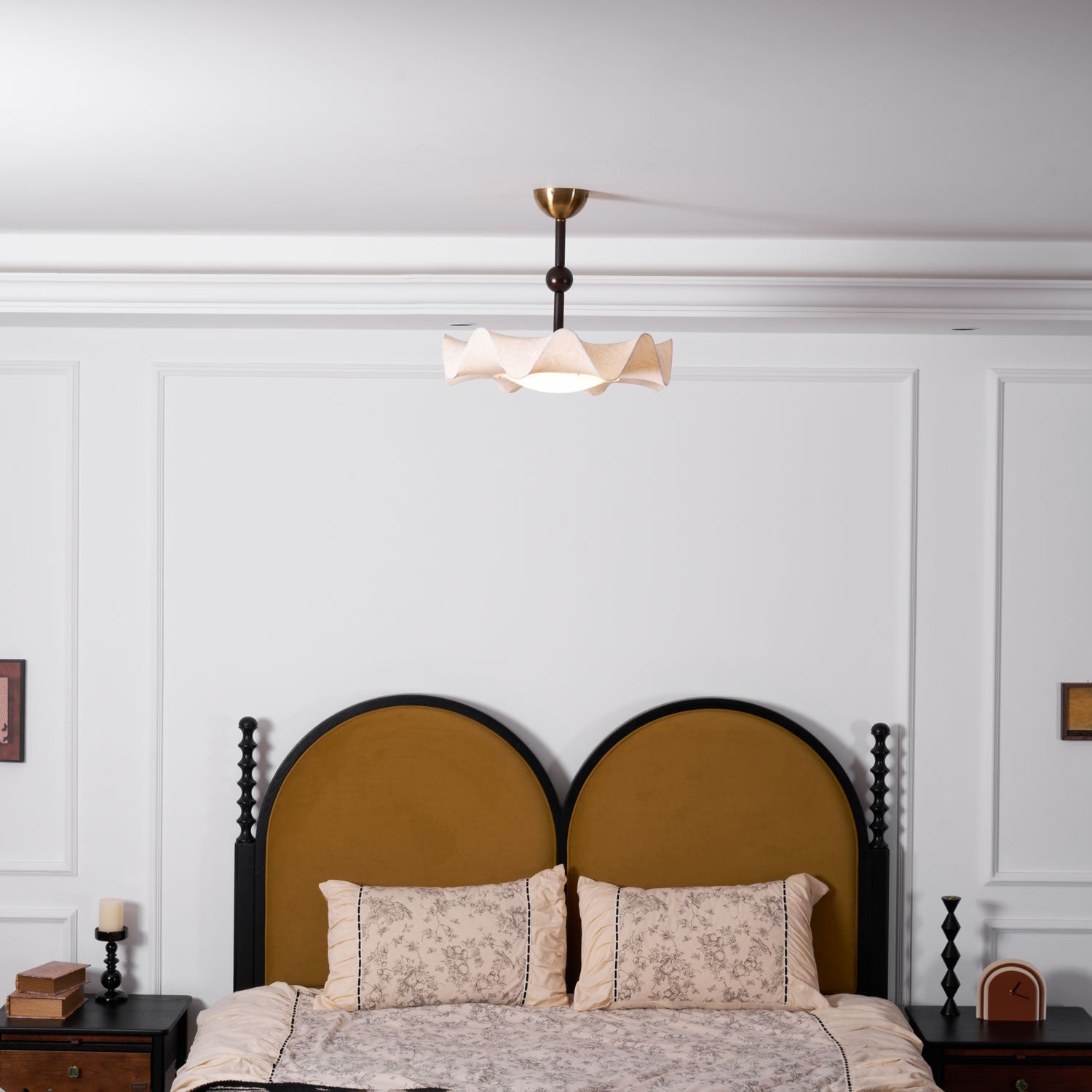 Avlorus Traditional Premium Elegance Wood Fabric Ceiling Light - Letslighting