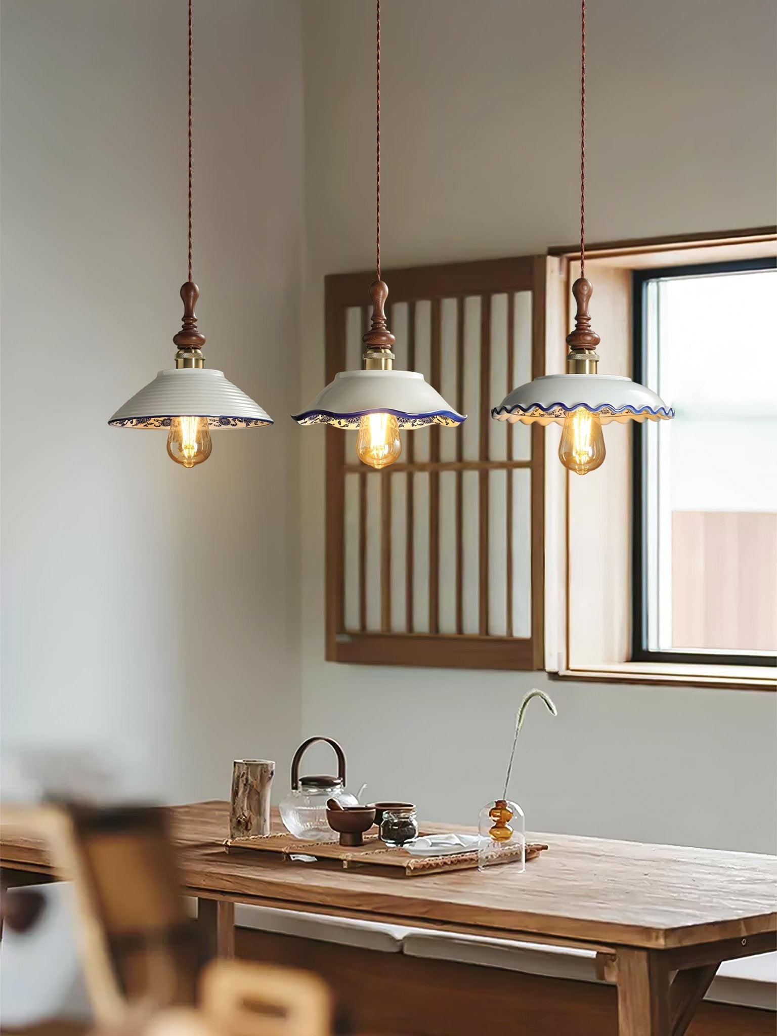 Ciraeor Delft Ceramic Pendant Light - Letslighting