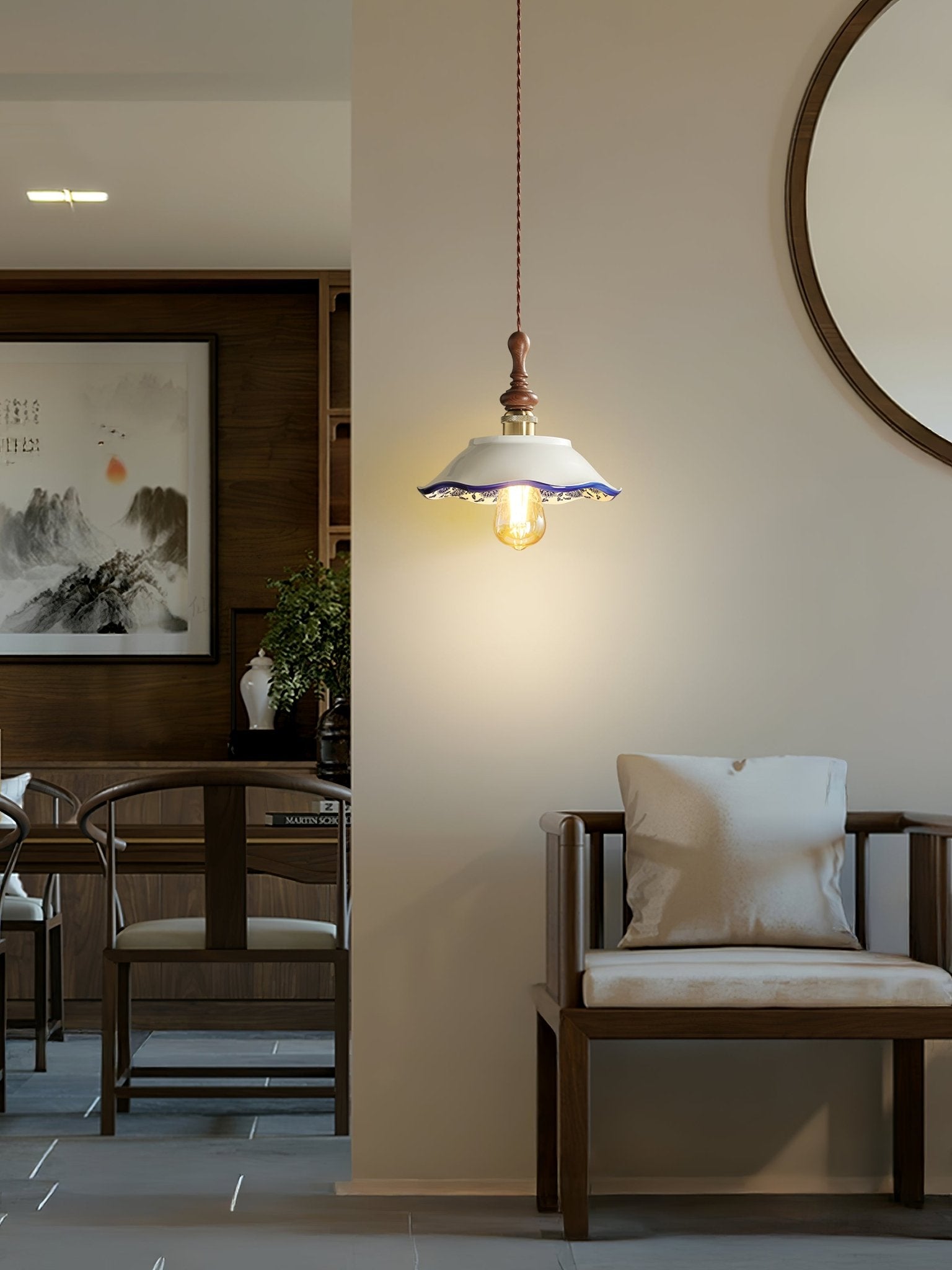 Ciraeor Delft Ceramic Pendant Light - Letslighting