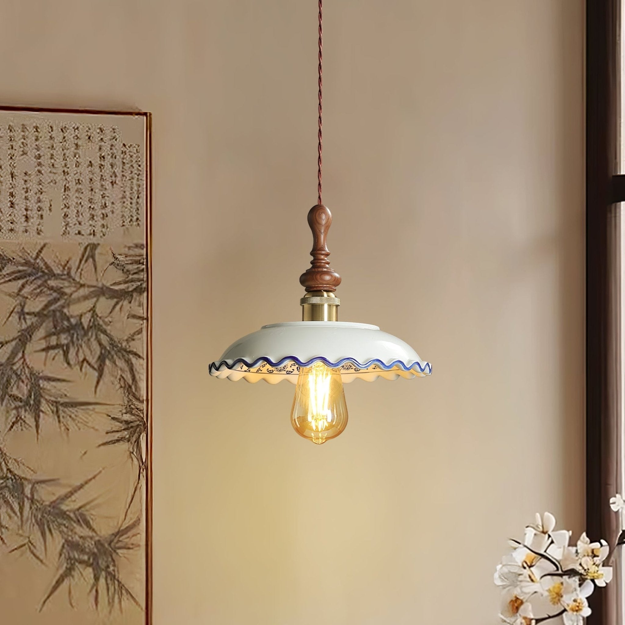 Ciraeor Delft Ceramic Pendant Light - Letslighting