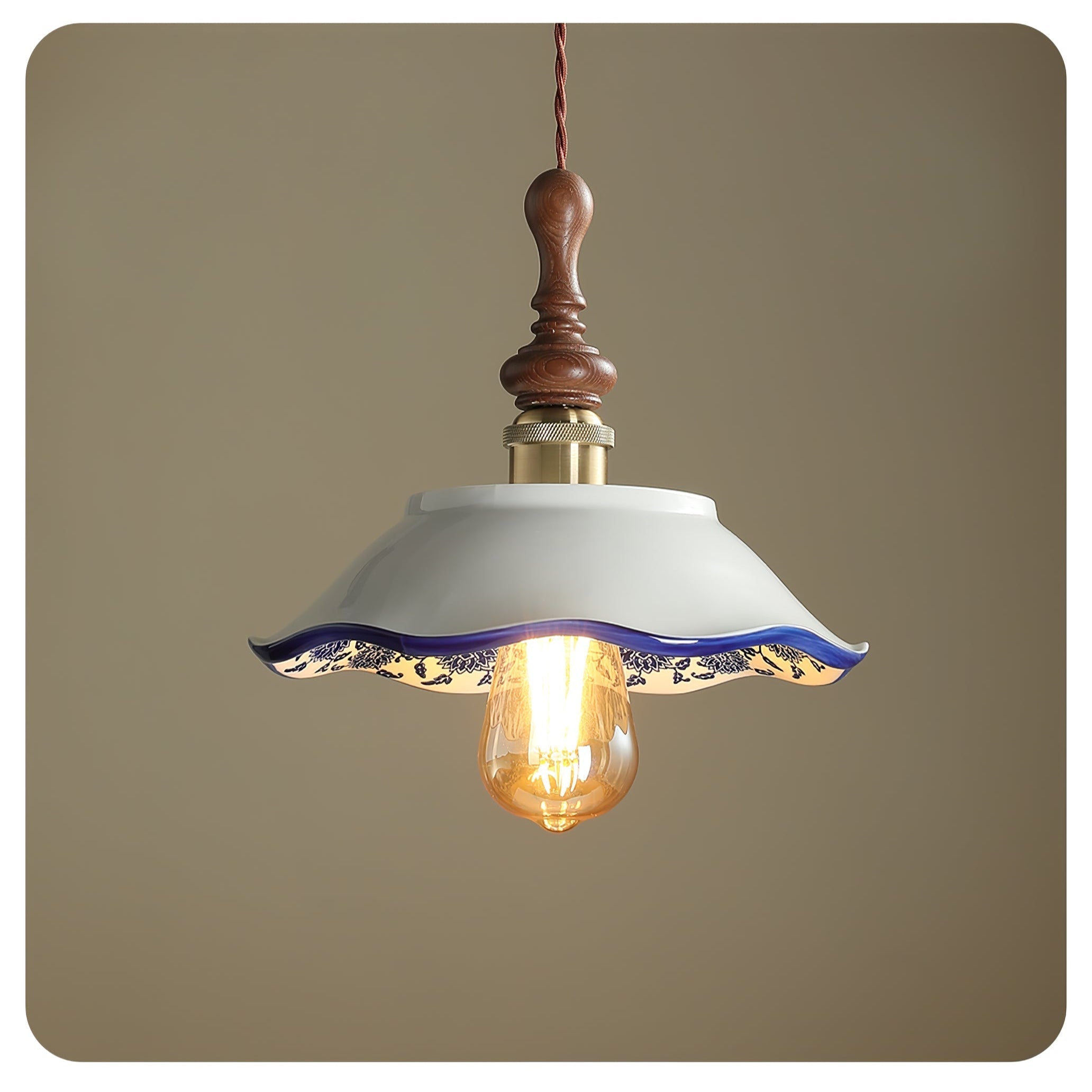 Ciraeor Delft Ceramic Pendant Light - Letslighting