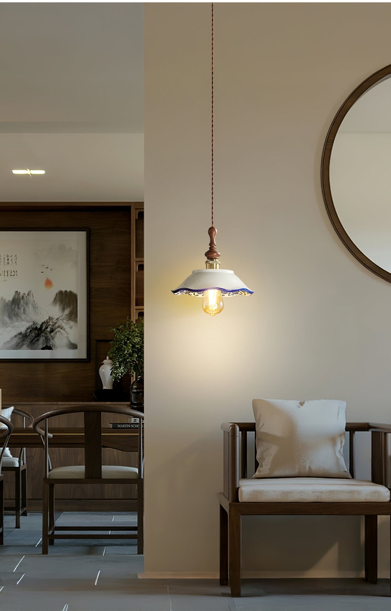 Ciraeor Delft Ceramic Pendant Light - Letslighting