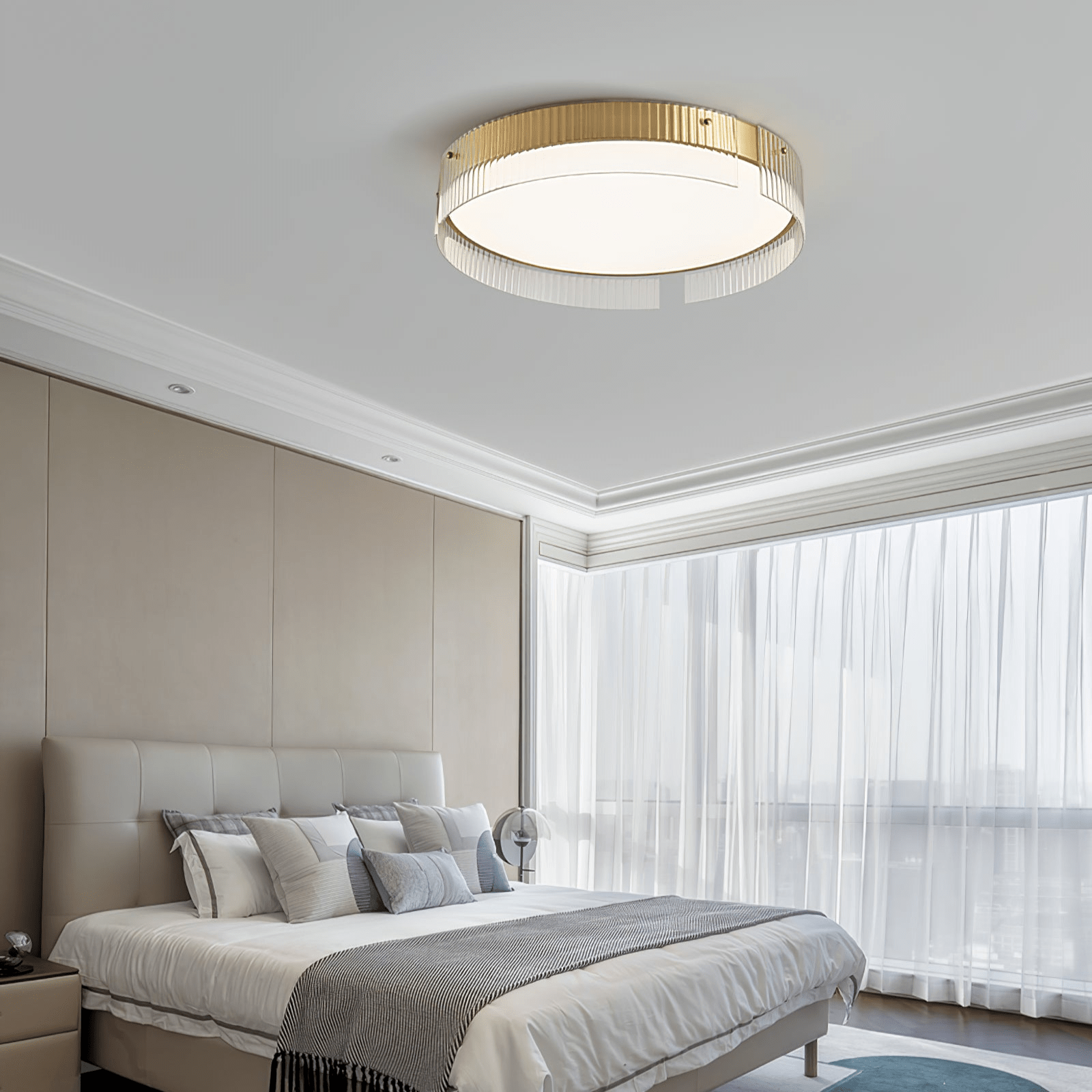 Ovenaris Modern Minimalist Brass Ceiling Light - Letslighting