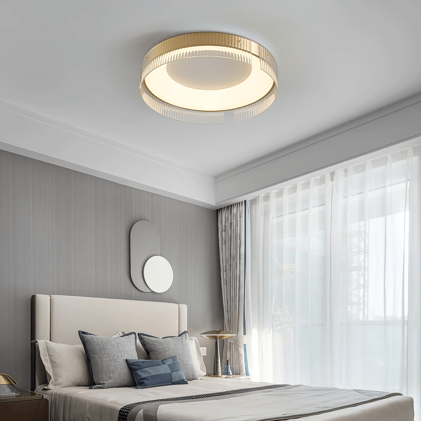 Ovenaris Modern Minimalist Brass Ceiling Light - Letslighting
