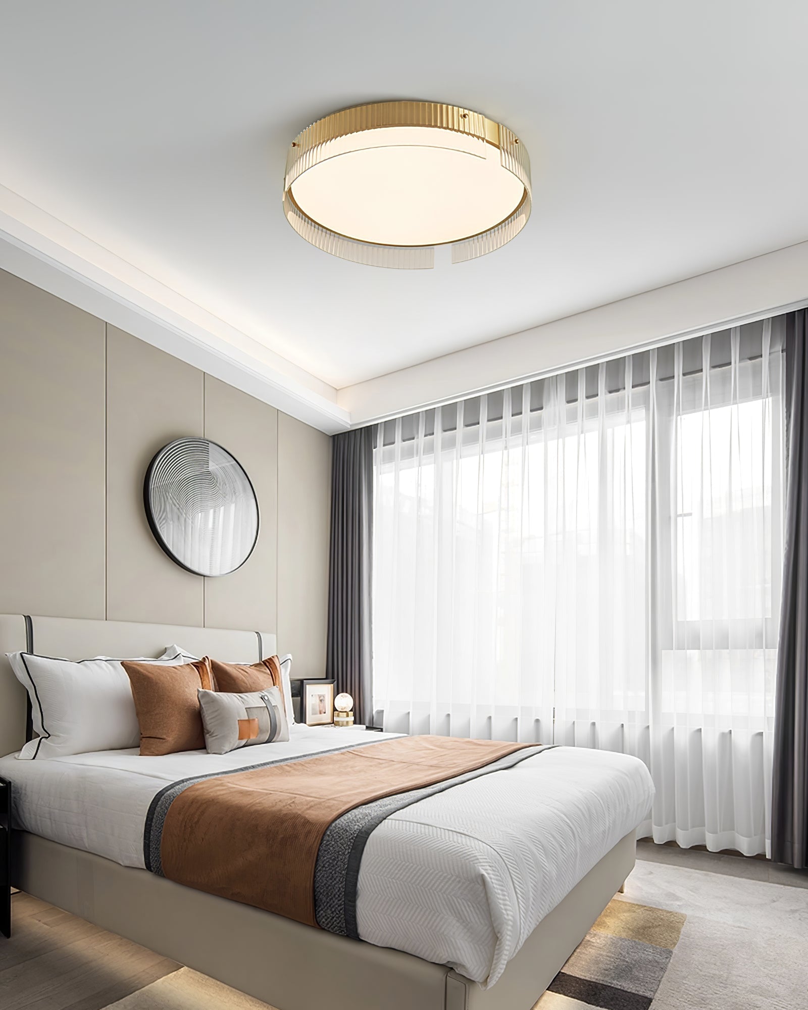 Ovenaris Modern Minimalist Brass Ceiling Light - Letslighting