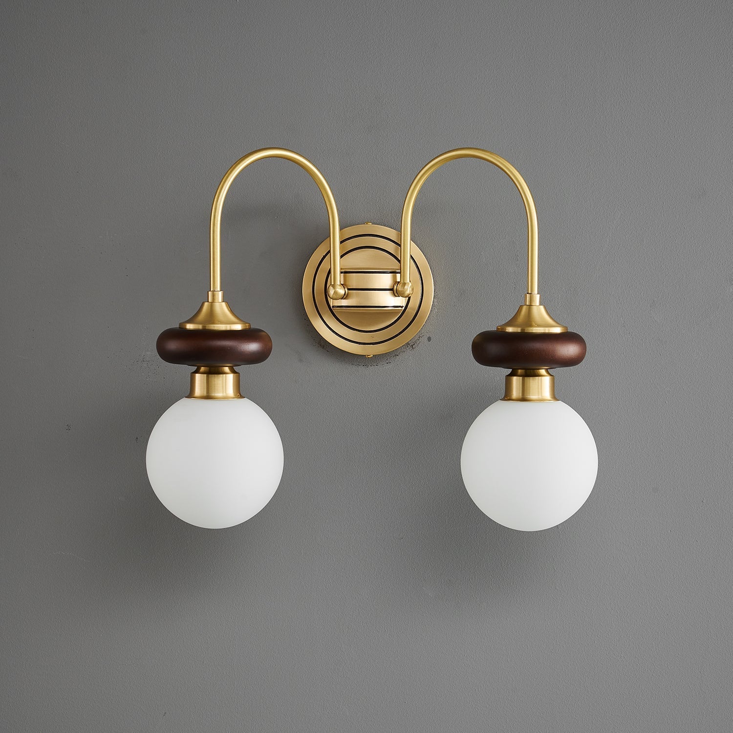 Perry Wall Lamp Premium Nordic Art Walnut Glass - Letslighting