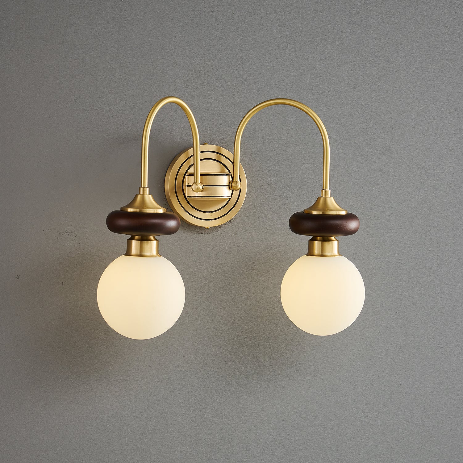 Perry Wall Lamp Premium Nordic Art Walnut Glass - Letslighting