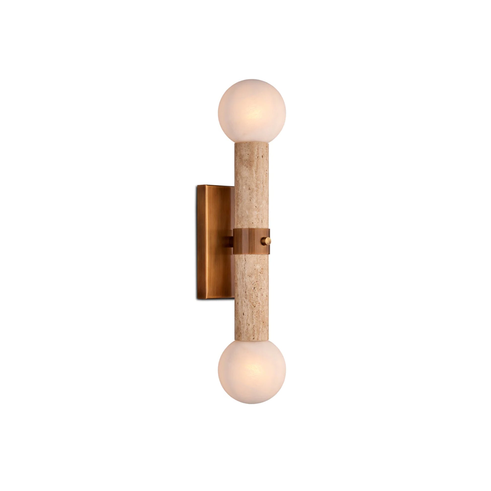 Dvaluvyh Modern Minimalist Travertine Glass Wall Lamp - Letslighting
