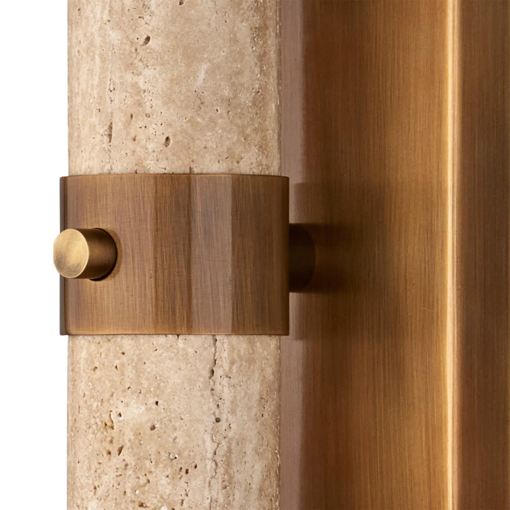 Dvaluvyh Modern Minimalist Travertine Glass Wall Lamp - Letslighting