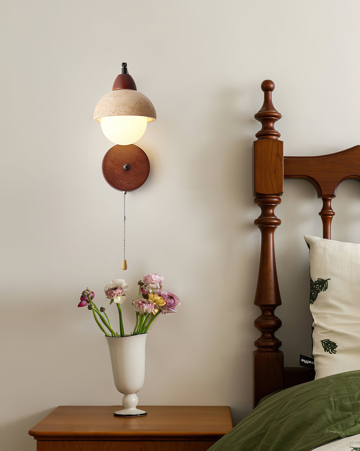Ritta Dome Travertine Wall Lamp - Letslighting