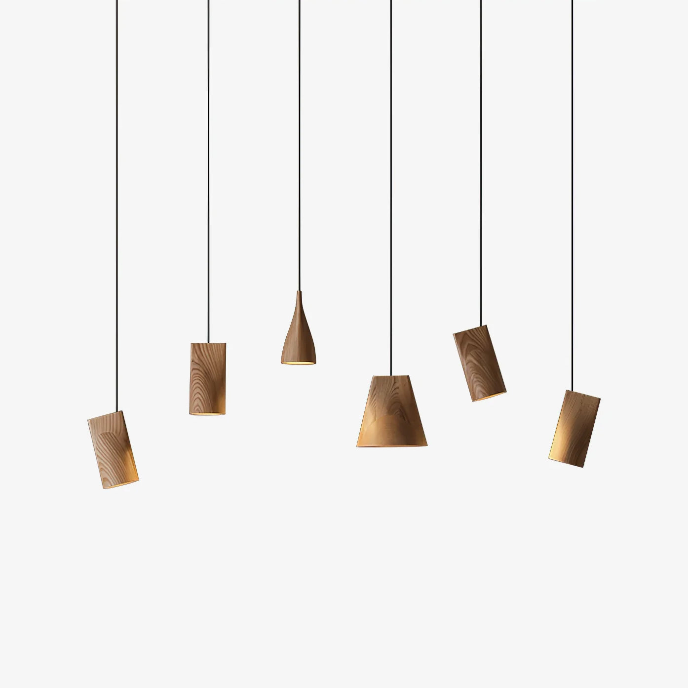Ivarara Asymmetrical Wood Pendant Light - Letslighting