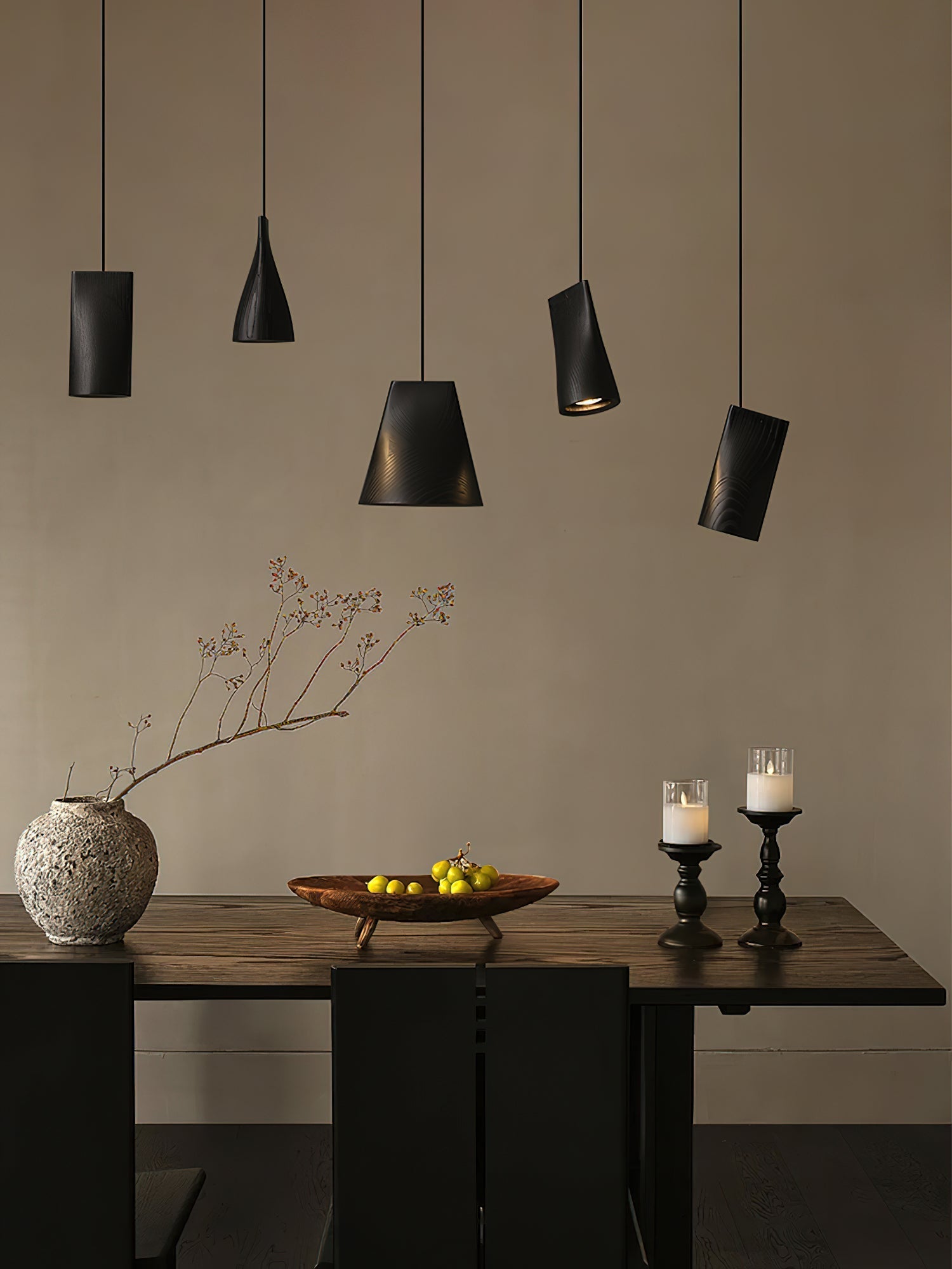 Ivarara Asymmetrical Wood Pendant Light - Letslighting