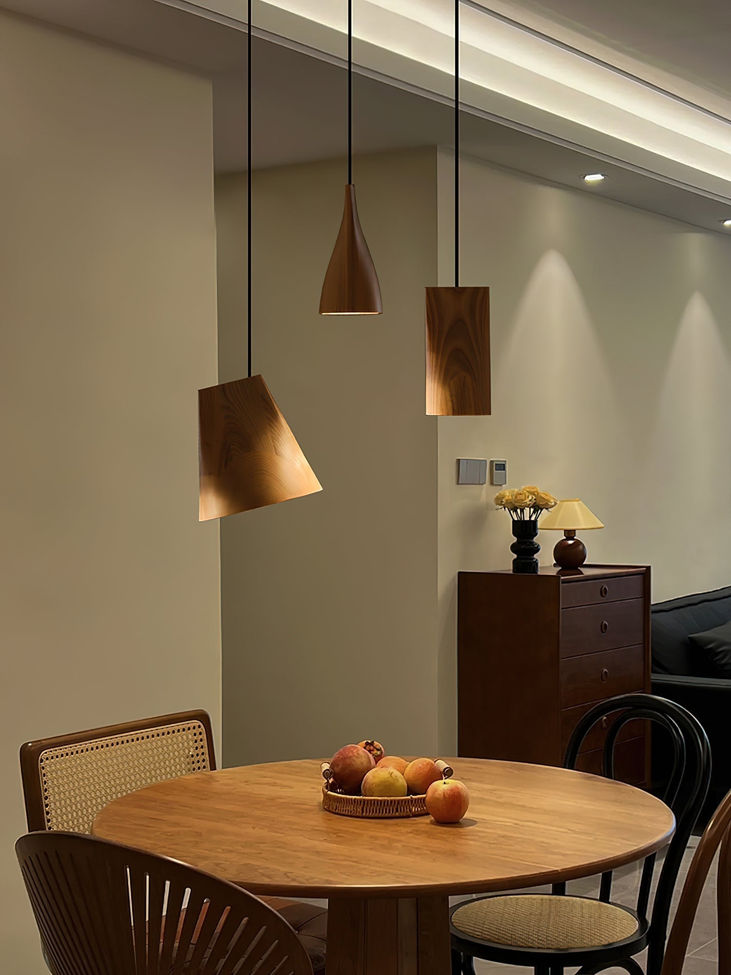 Ivarara Asymmetrical Wood Pendant Light - Letslighting